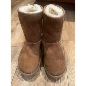 Leather UGG Australia Original Sheepskin US size W5 5 Calf Style Suede Boots